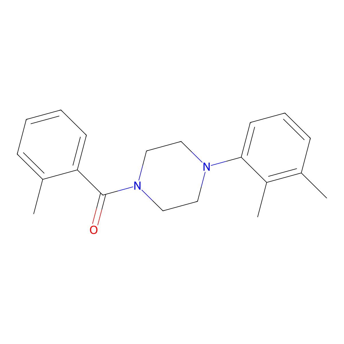 [4-(2,3-Dimethylphenyl)piperazin-1-yl]-(2-methylphenyl)methanone molecular structure, CAS 329222-54-0
