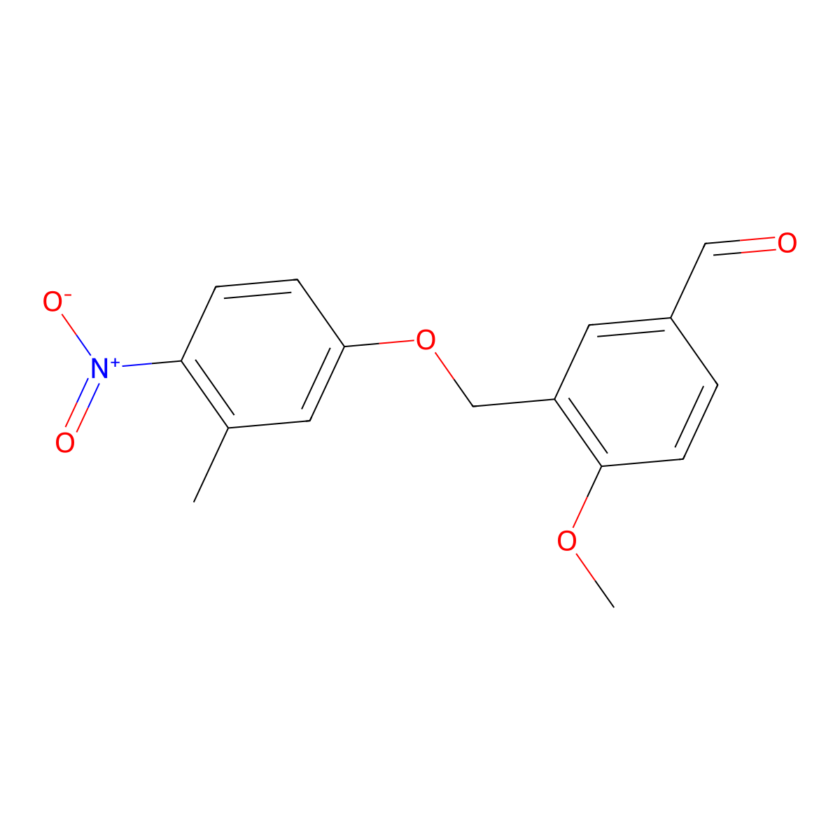 4-Methoxy-3-[(3-methyl-4-nitrophenoxy)methyl]benzaldehyde molecular structure, CAS 329222-76-6