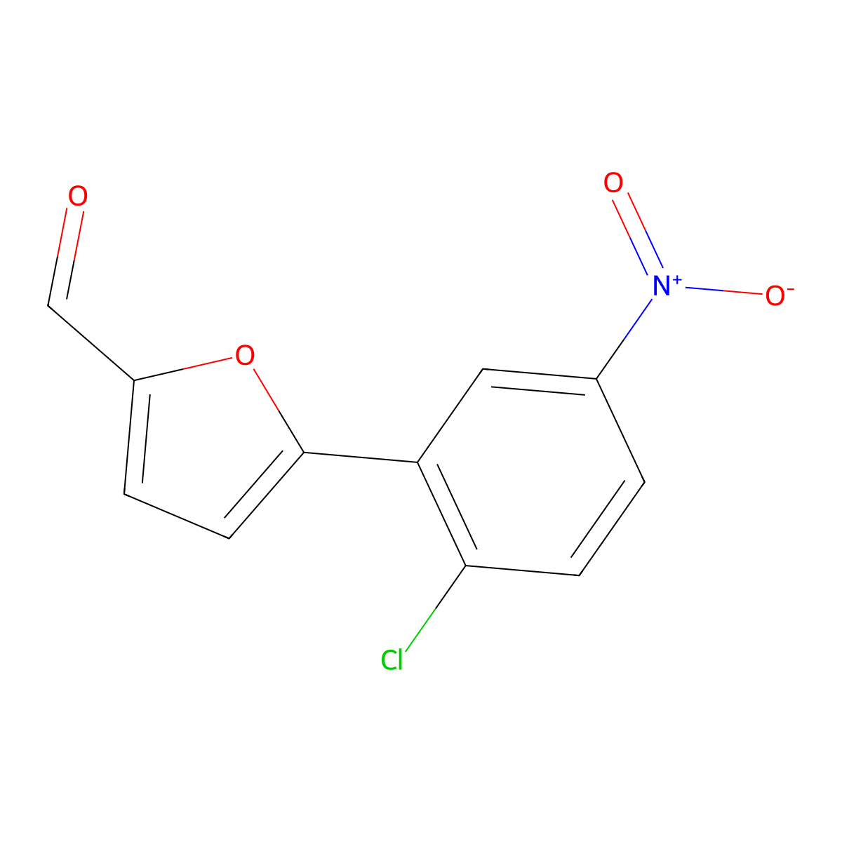 5-(2-Chloro-5-nitrophenyl)furan-2-carbaldehyde molecular structure, CAS 329222-78-8