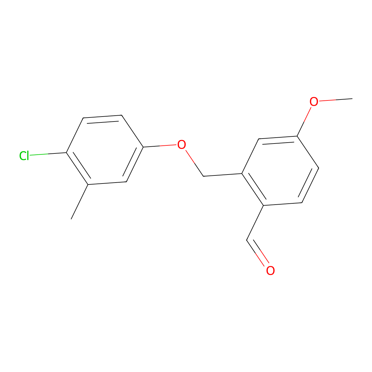 2-[(4-Chloro-3-methylphenoxy)methyl]-4-methoxybenzaldehyde molecular structure, CAS 329222-79-9