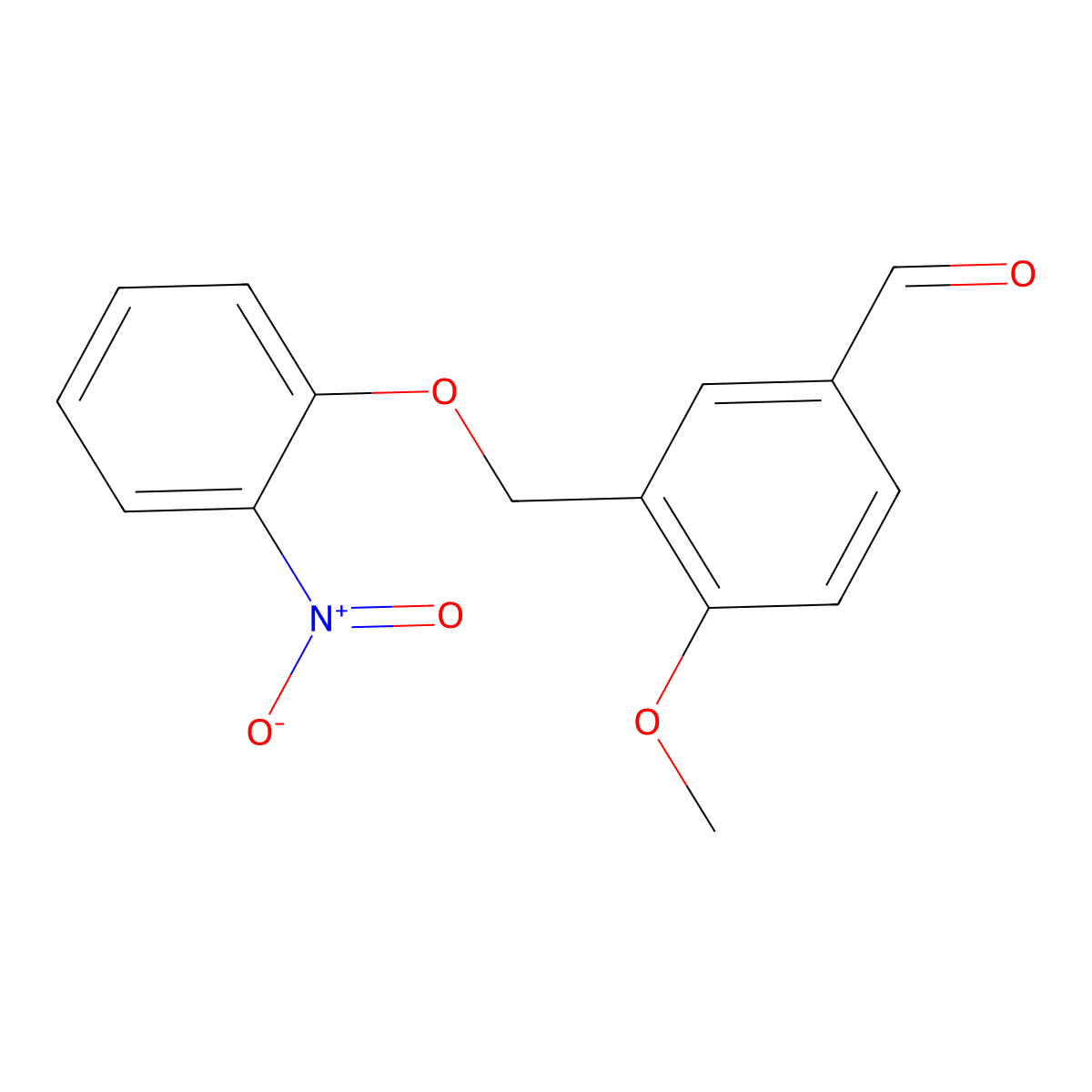 4-Methoxy-3-[(2-nitrophenoxy)methyl]benzaldehyde molecular structure, CAS 329222-81-3