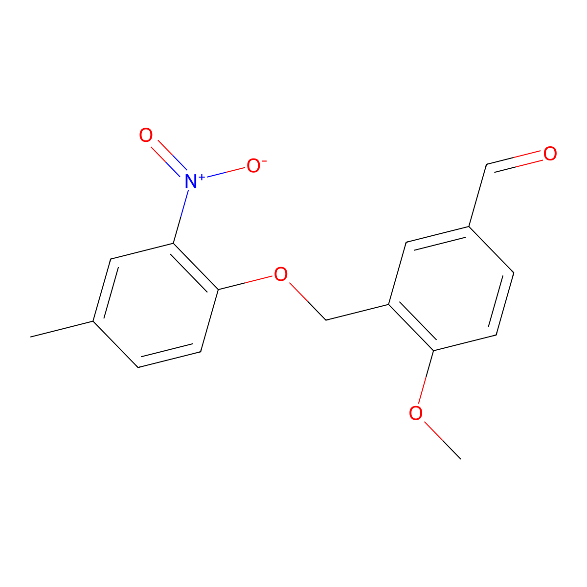 4-Methoxy-3-[(4-methyl-2-nitrophenoxy)methyl]benzaldehyde molecular structure, CAS 329222-84-6