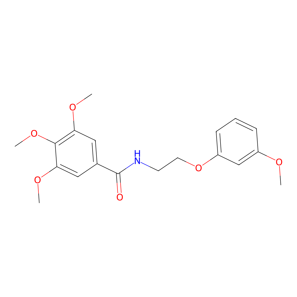 3,4,5-trimethoxy-N-[2-(3-methoxyphenoxy)ethyl]benzamide molecular structure, CAS 329223-15-6