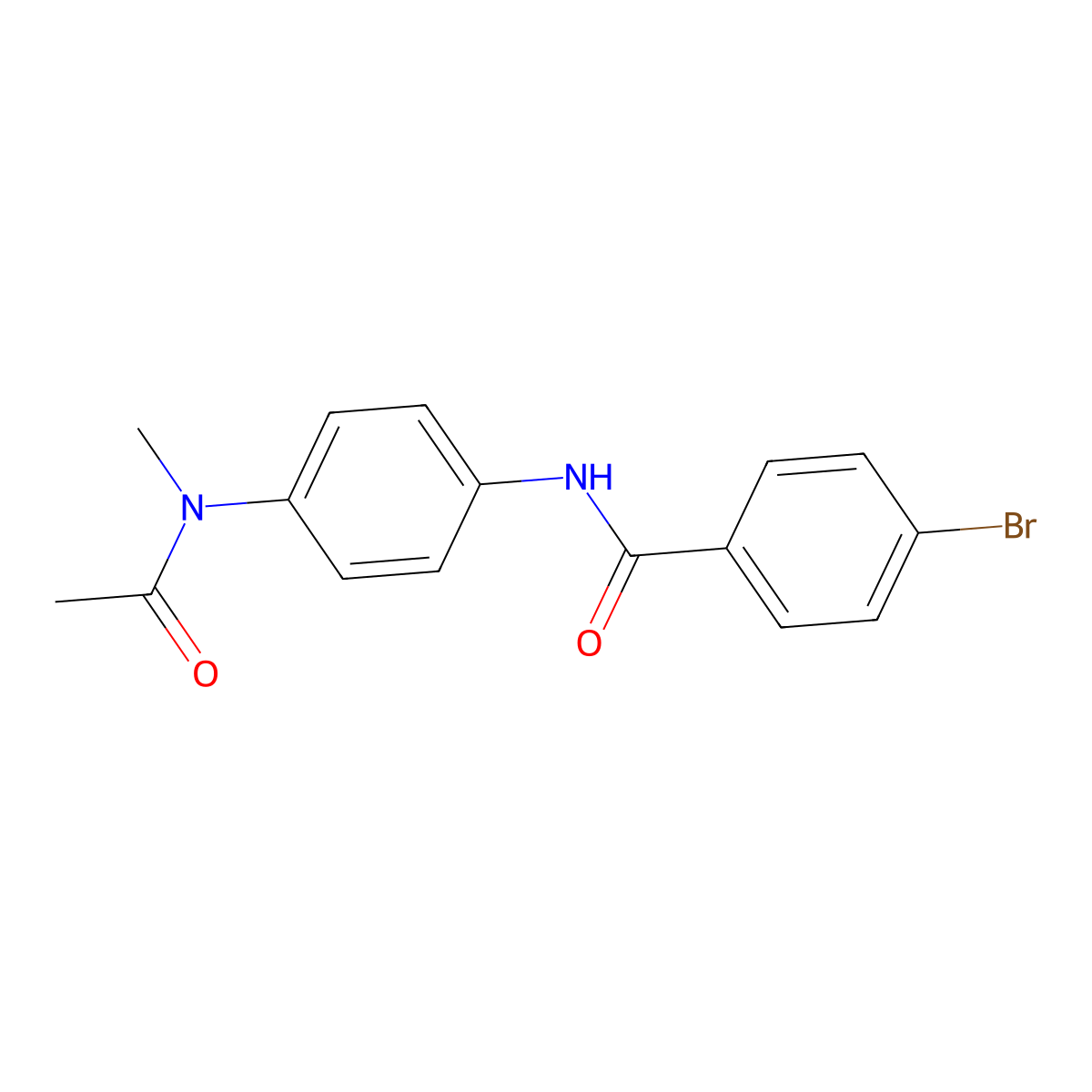N-{4-[acetyl(methyl)amino]phenyl}-4-bromobenzamide molecular structure, CAS 329223-74-7