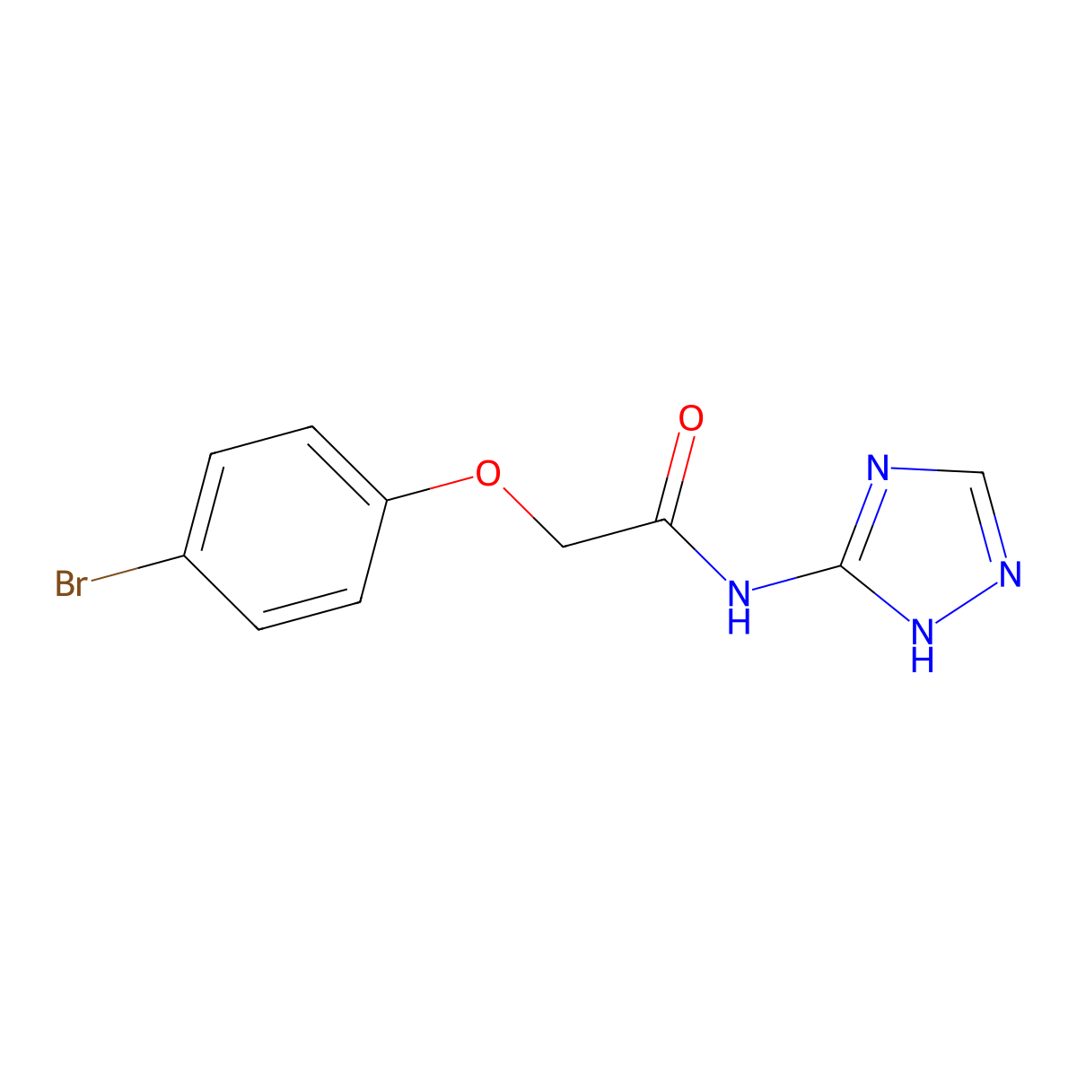 2-(4-bromophenoxy)-N-(1H-1,2,4-triazol-3-yl)acetamide molecular structure, CAS 329223-87-2