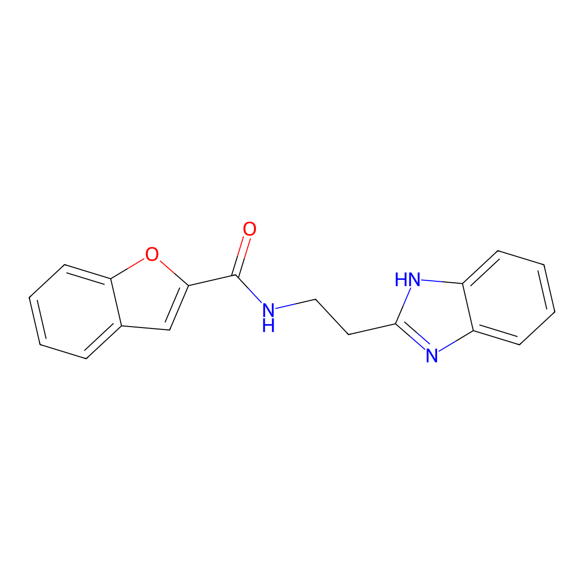 N-[2-(1H-benzimidazol-2-yl)ethyl]-1-benzofuran-2-carboxamide molecular structure, CAS 329224-05-7