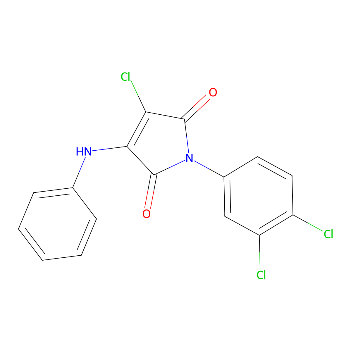 3-Anilino-4-chloro-1-(3,4-dichlorophenyl)pyrrole-2,5-dione molecular structure, CAS 329224-80-8