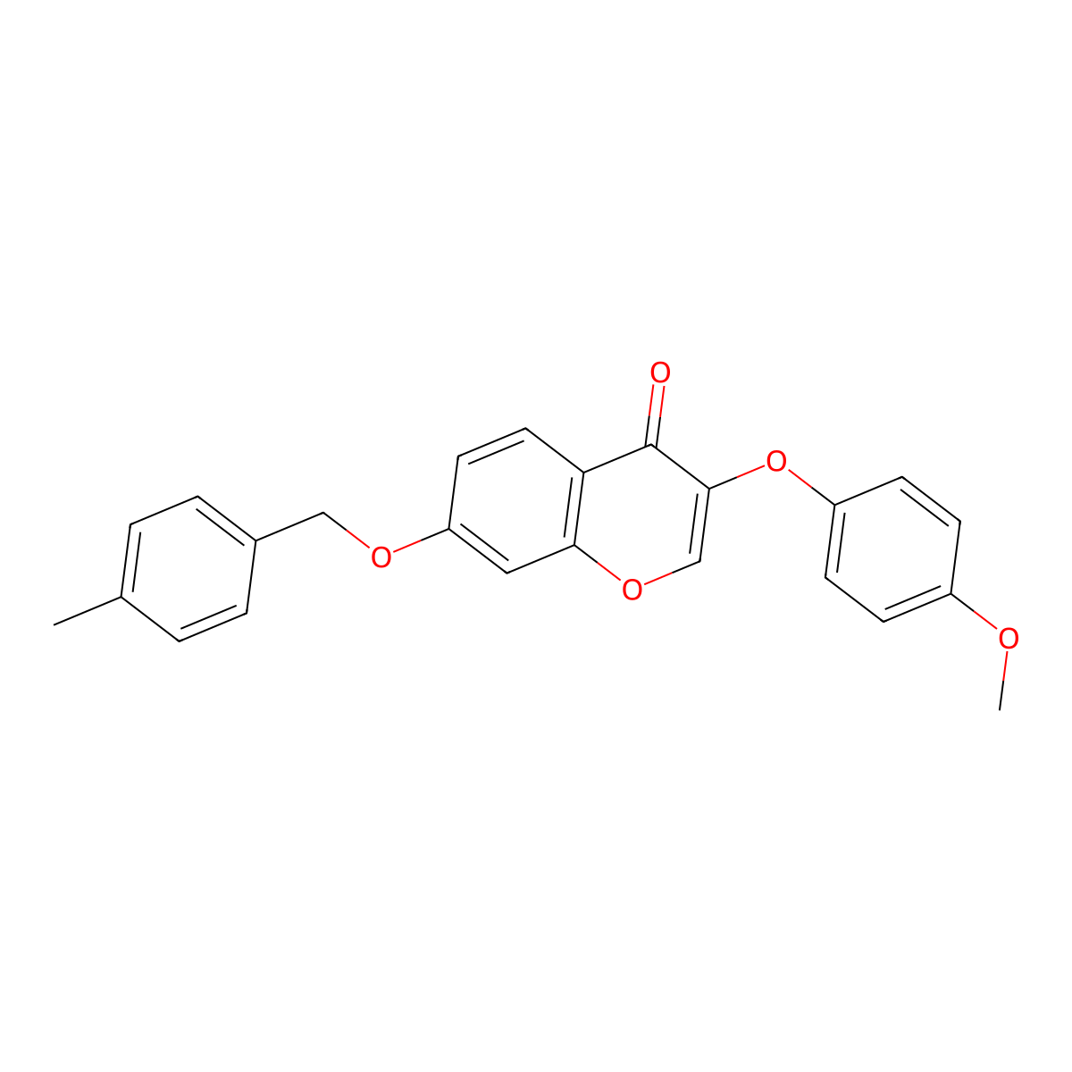 3-(4-Methoxyphenoxy)-7-[(4-methylphenyl)methoxy]chromen-4-one molecular structure, CAS 329224-95-5