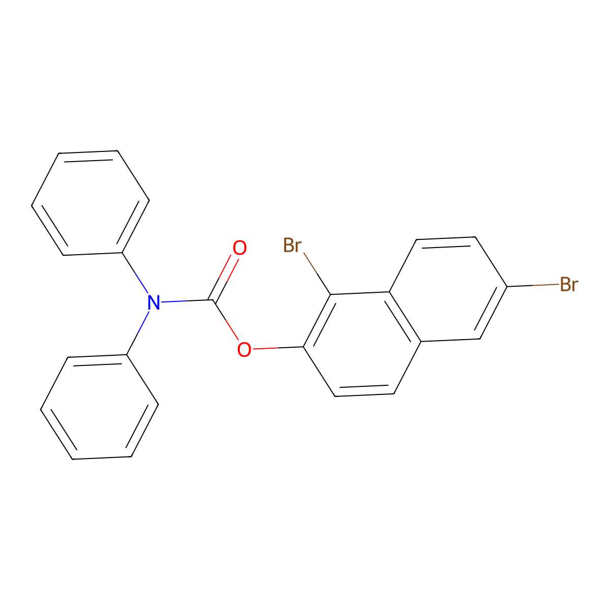 (1,6-dibromo(2-naphthyloxy))-N,N-dibenzamide molecular structure, CAS 329228-14-0