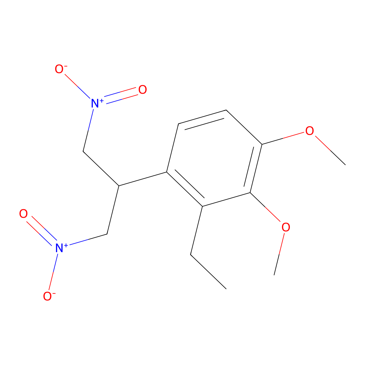 1-(1,3-Dinitropropan-2-yl)-2-ethyl-3,4-dimethoxybenzene molecular structure, CAS 329267-61-0
