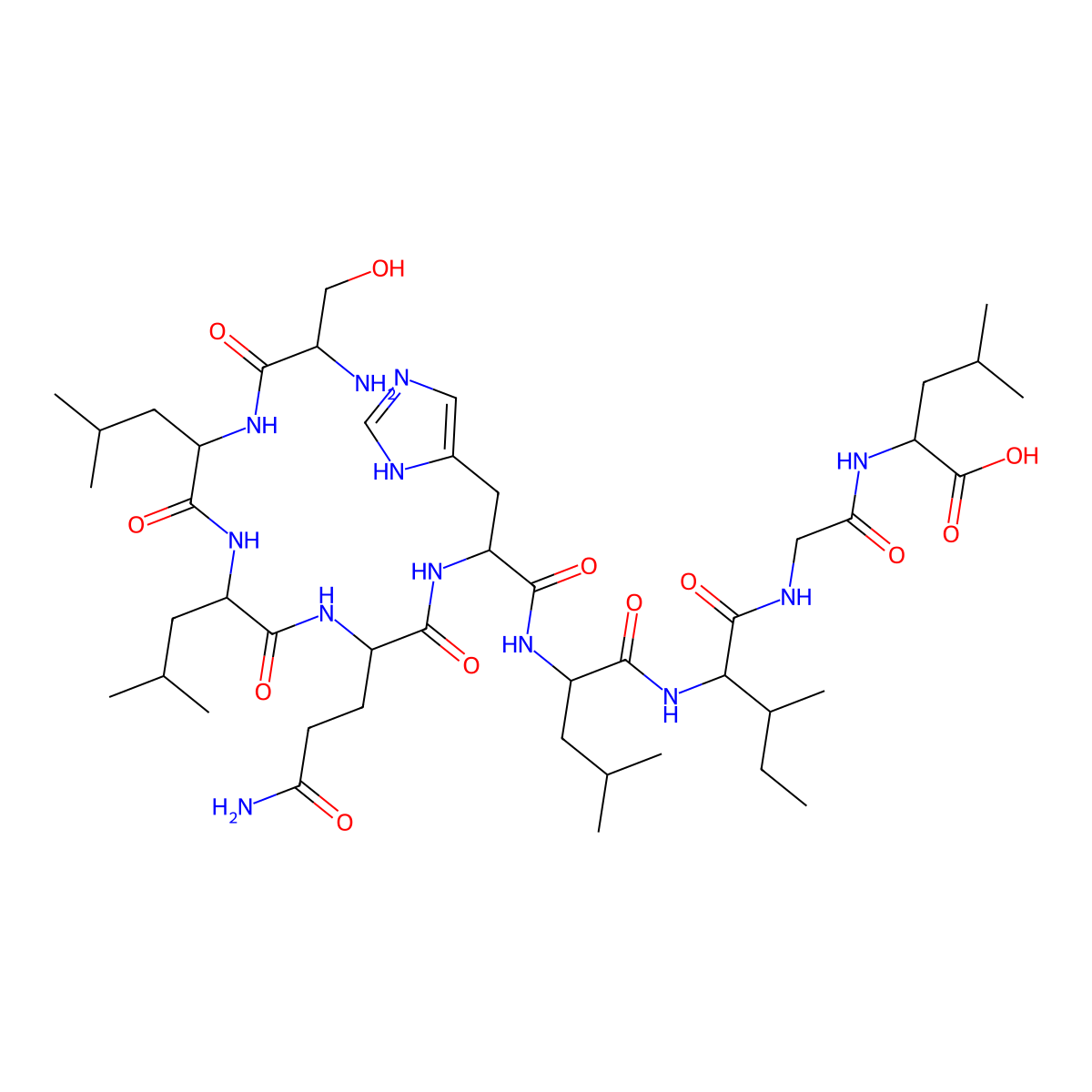 H-Ser-Leu-Leu-Gln-His-Leu-Ile-Gly-Leu-OH molecular structure, CAS 329314-98-9