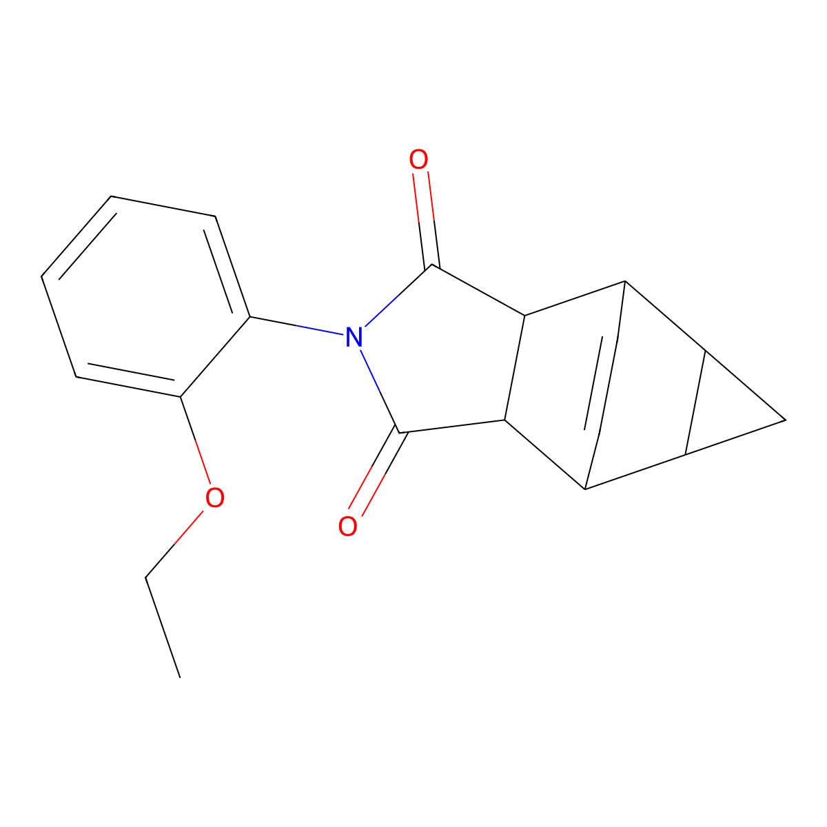 2-(2-ethoxyphenyl)hexahydro-4,6-ethenocyclopropa[f]isoindole-1,3(2H,3aH)-dione molecular structure, CAS 329325-52-2