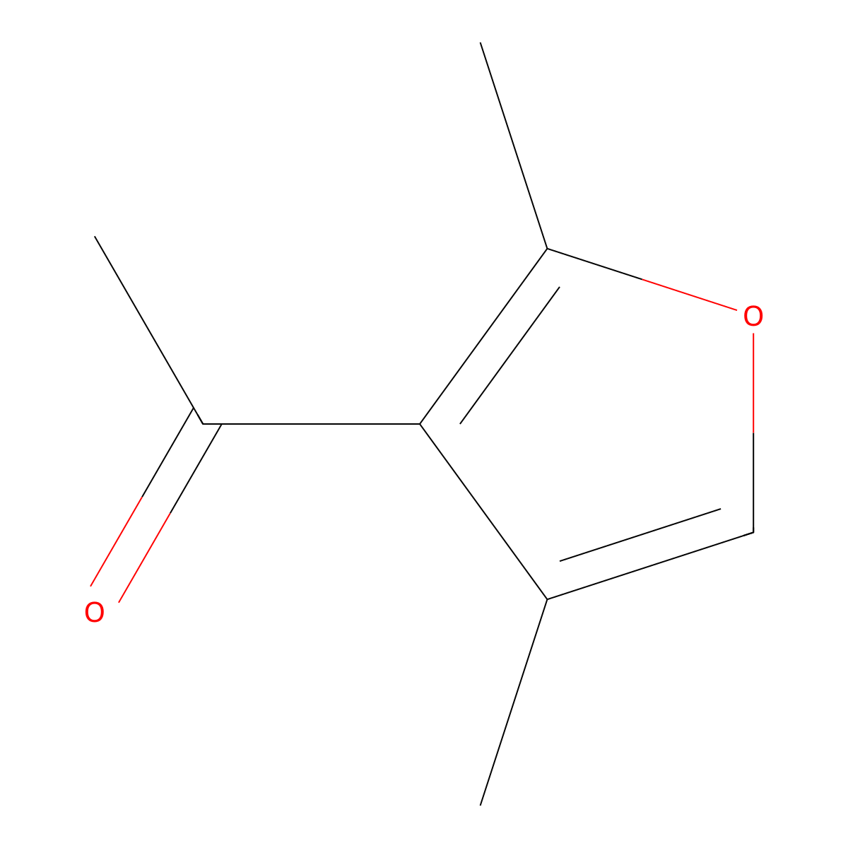 3-Acetyl-2,4-dimethylfuran molecular structure, CAS 32933-07-6