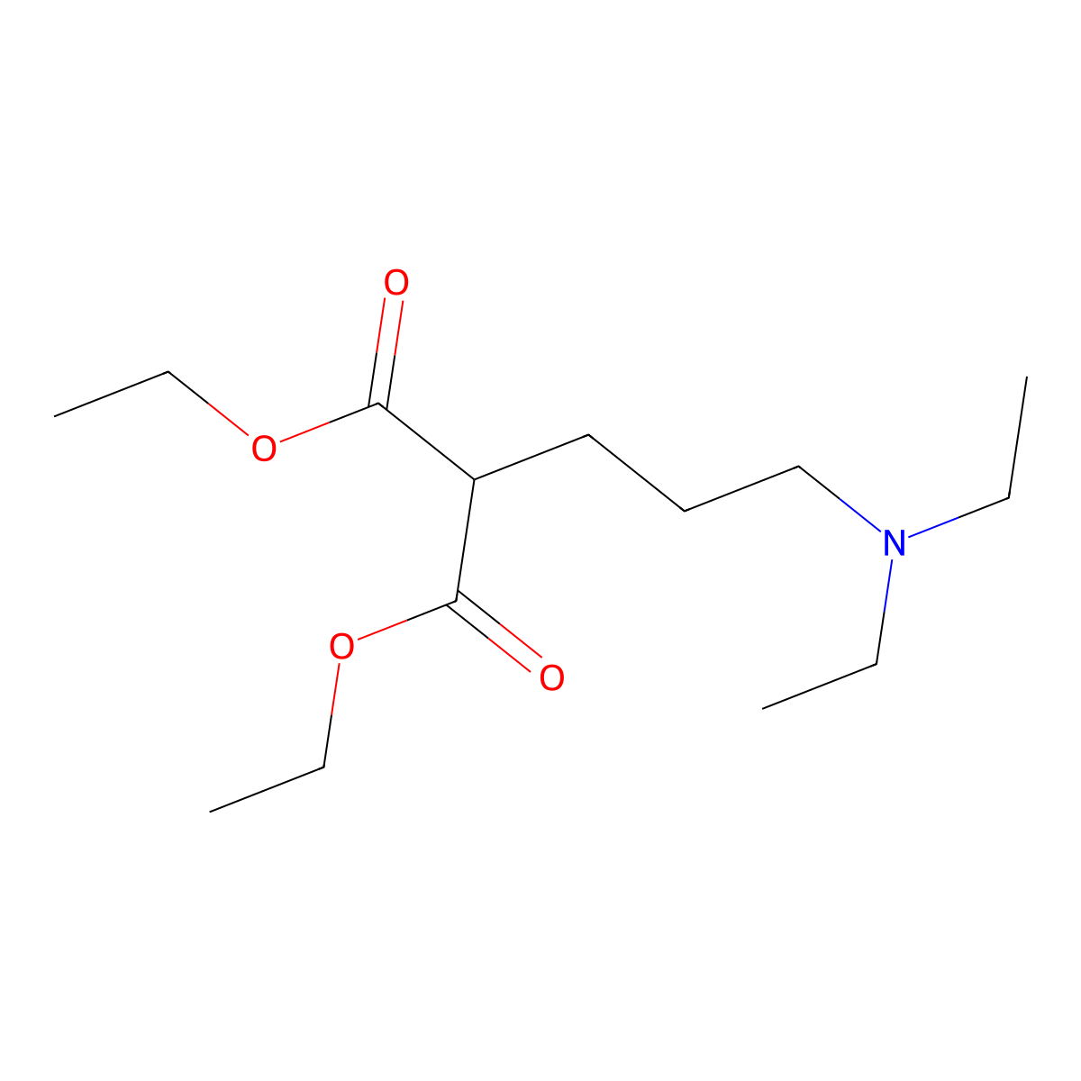 Diethyl (3-diethylaminopropyl)-malonate molecular structure, CAS 32941-05-2