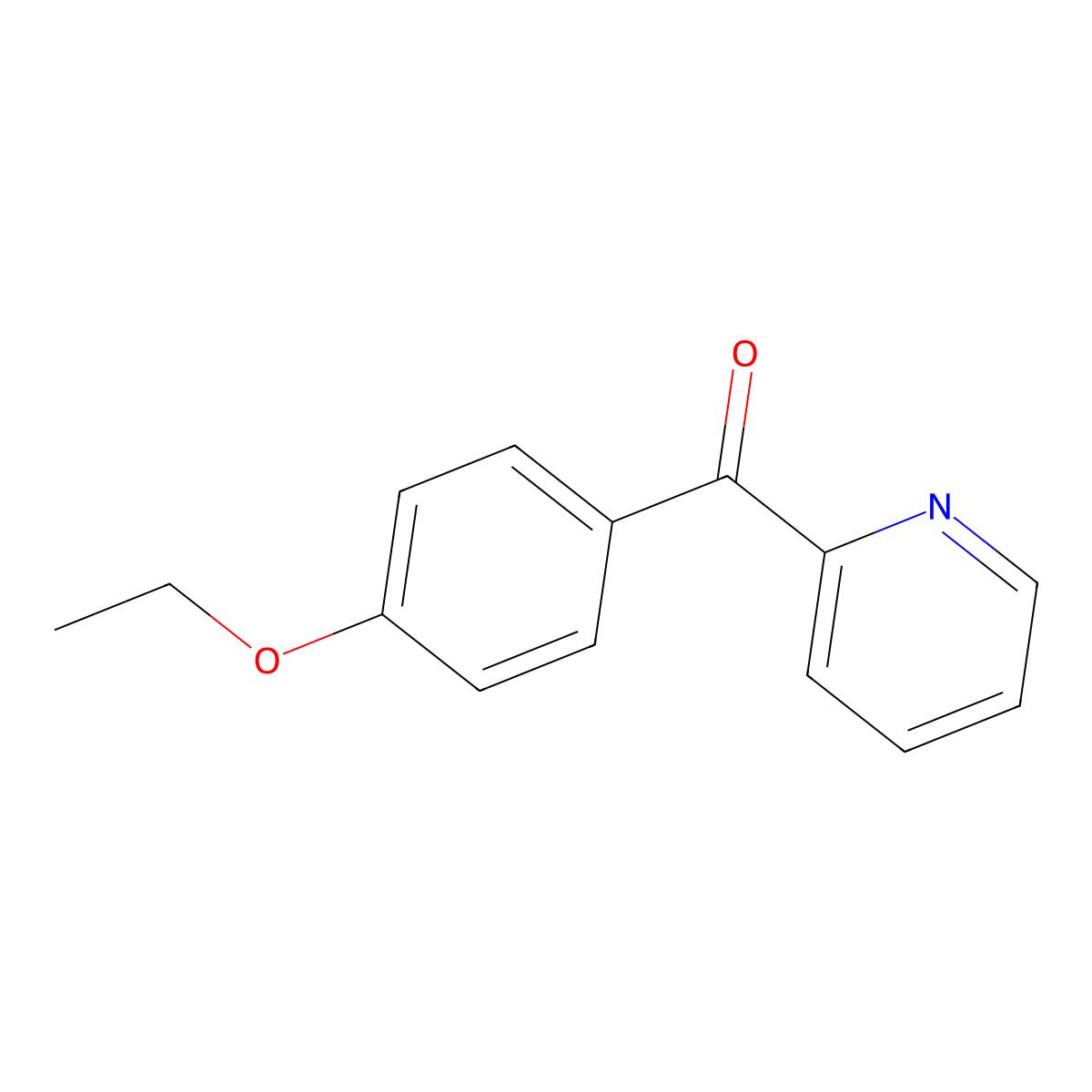 Ketone, p-ethoxyphenyl 2-pyridyl molecular structure, CAS 32941-23-4