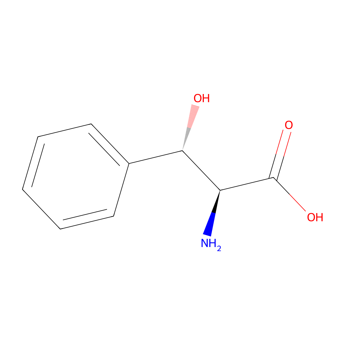 (betaR)-beta-Hydroxy-L-phenylalanine molecular structure, CAS 32946-42-2