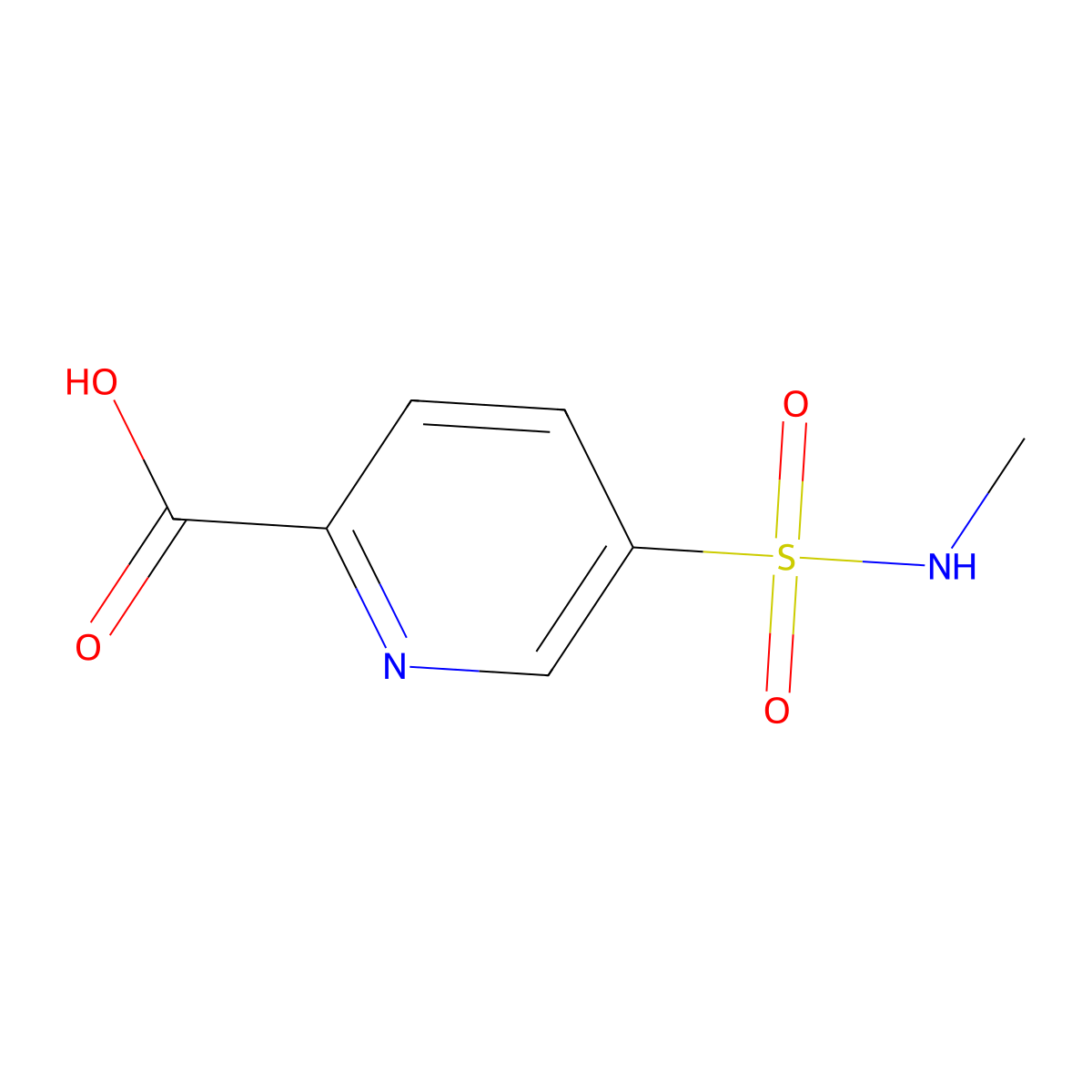 5-(Methylsulfamoyl)pyridine-2-carboxylic acid molecular structure, CAS 32947-32-3