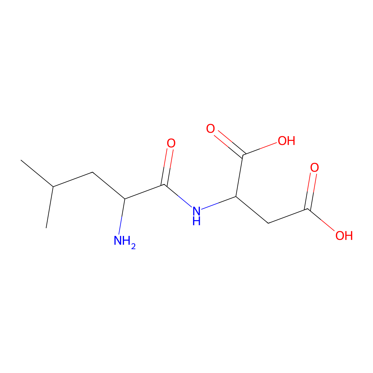 L-Aspartic acid, L-leucyl- molecular structure, CAS 32949-40-9