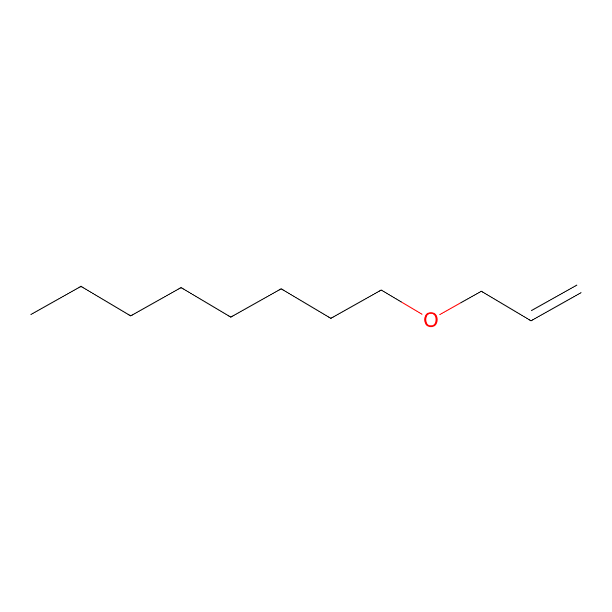 Allyl n-octyl ether molecular structure, CAS 3295-97-4
