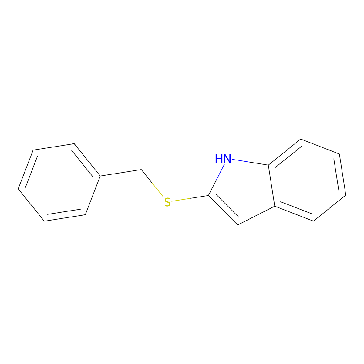 benzyl 1H-indol-2-yl sulfide molecular structure, CAS 32952-81-1