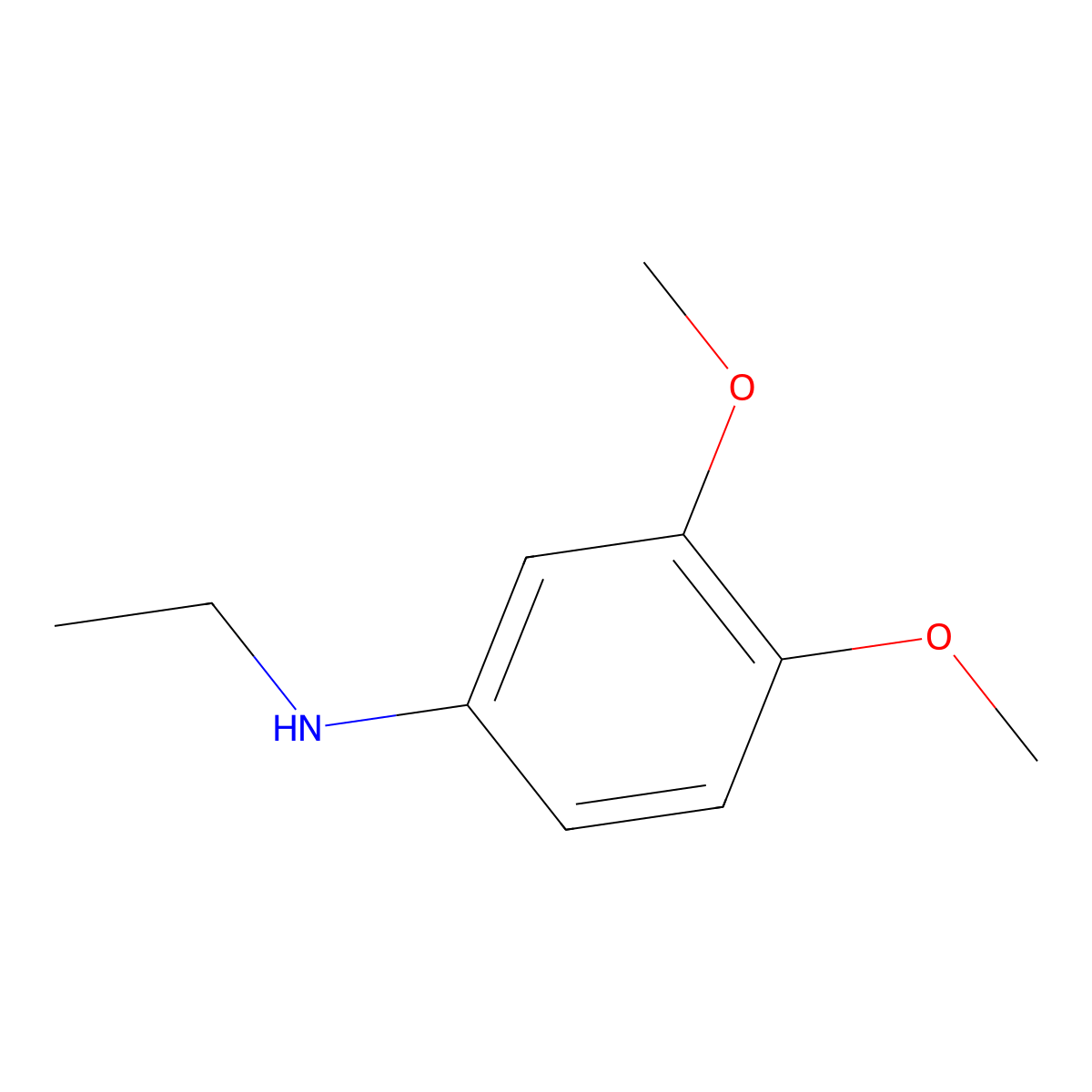N-Ethyl-3,4-dimethoxyaniline molecular structure, CAS 32953-13-2