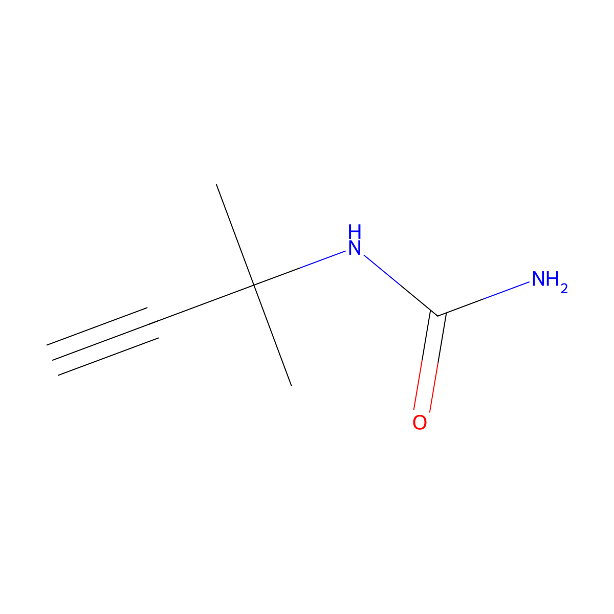 (2-Methylbut-3-yn-2-yl)urea molecular structure, CAS 32957-01-0
