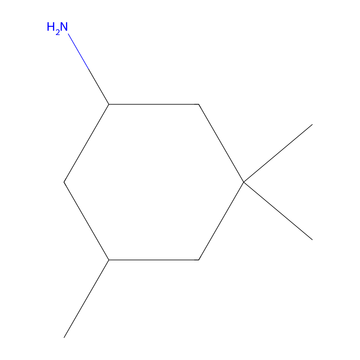 Cyclohexanamine, 3,3,5-trimethyl- molecular structure, CAS 32958-55-7