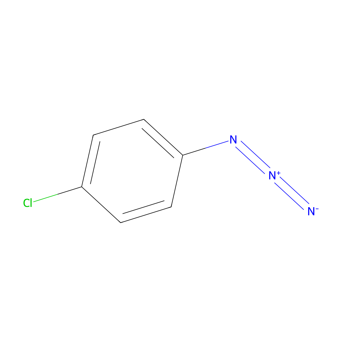 Benzene, 1-azido-4-chloro- molecular structure, CAS 3296-05-7
