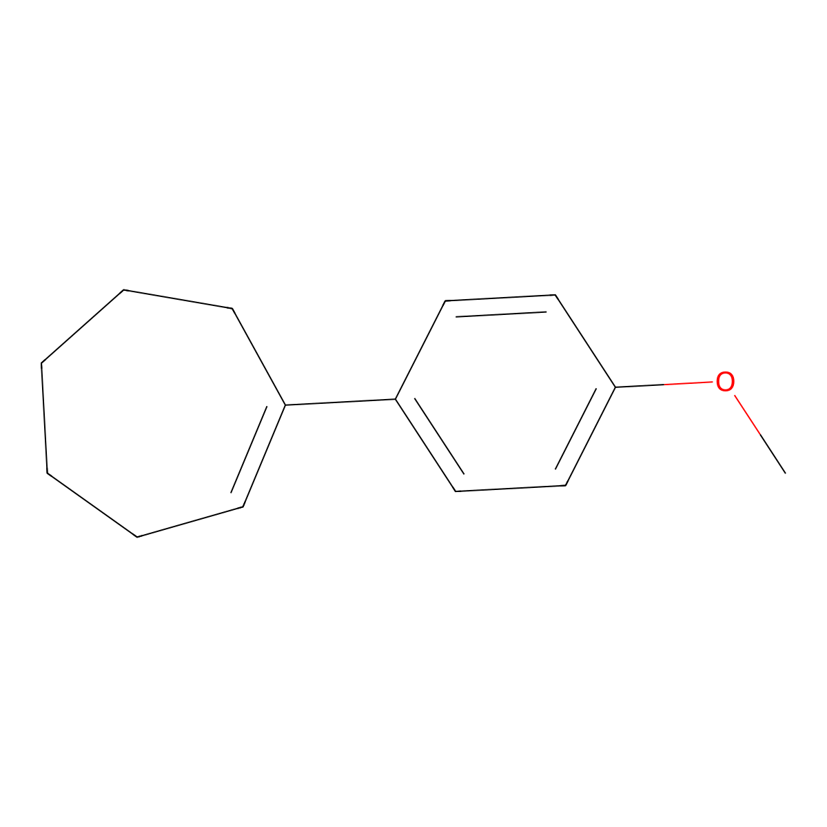 1-(4-Methoxyphenyl)cycloheptene molecular structure, CAS 32960-45-5