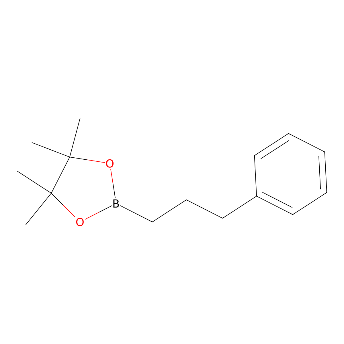 4,4,5,5-Tetramethyl-2-(3-phenylpropyl)-1,3,2-dioxaborolane molecular structure, CAS 329685-40-7