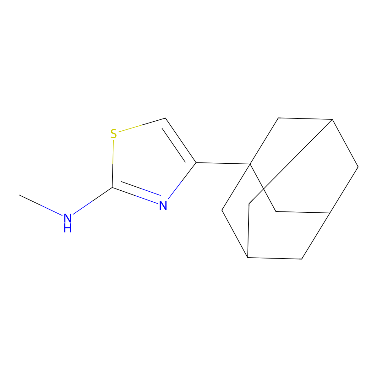 4-(1-adamantyl)-N-methyl-1,3-thiazol-2-amine molecular structure, CAS 329689-16-9