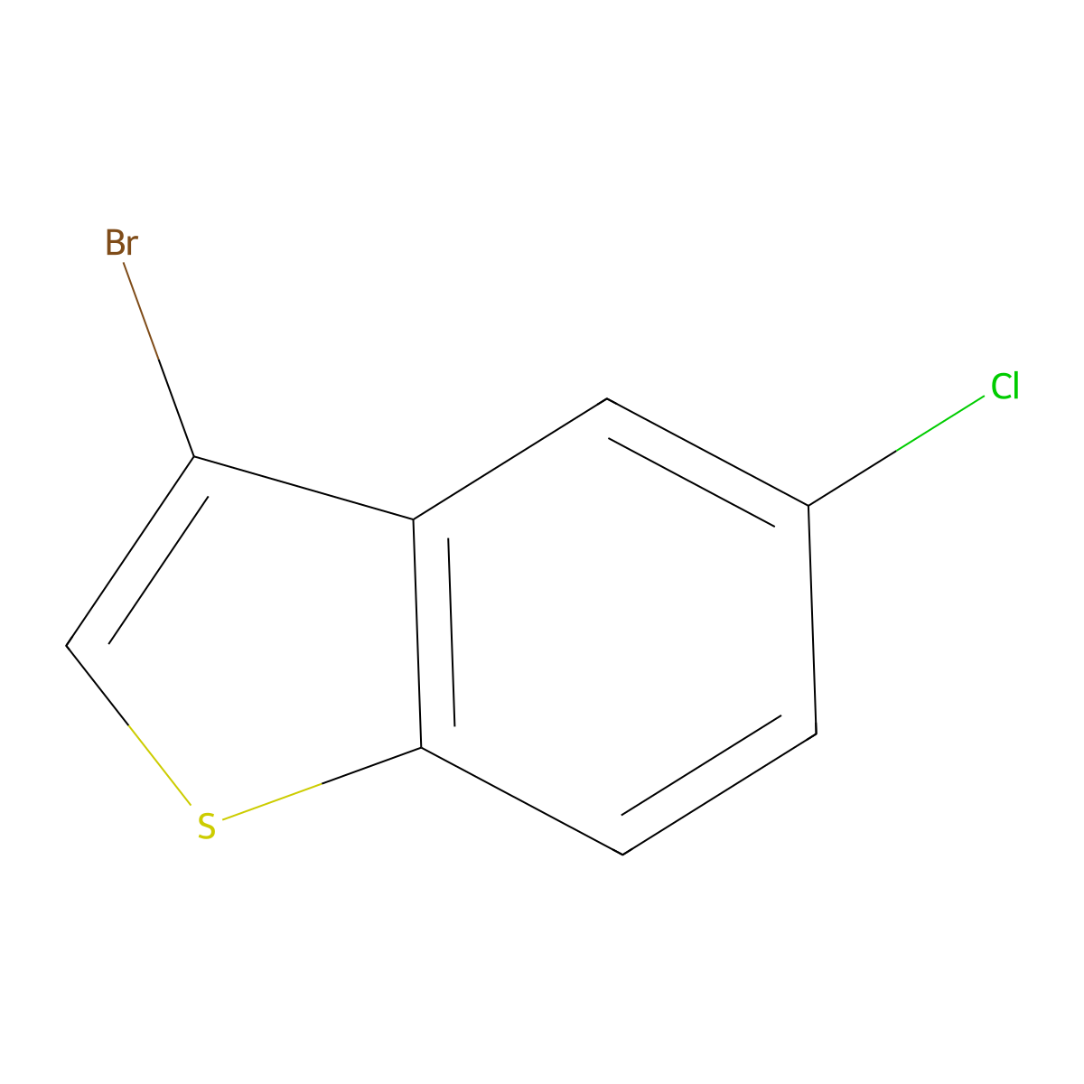 3-Bromo-5-chlorobenzo[b]thiophene molecular structure, CAS 32969-26-9