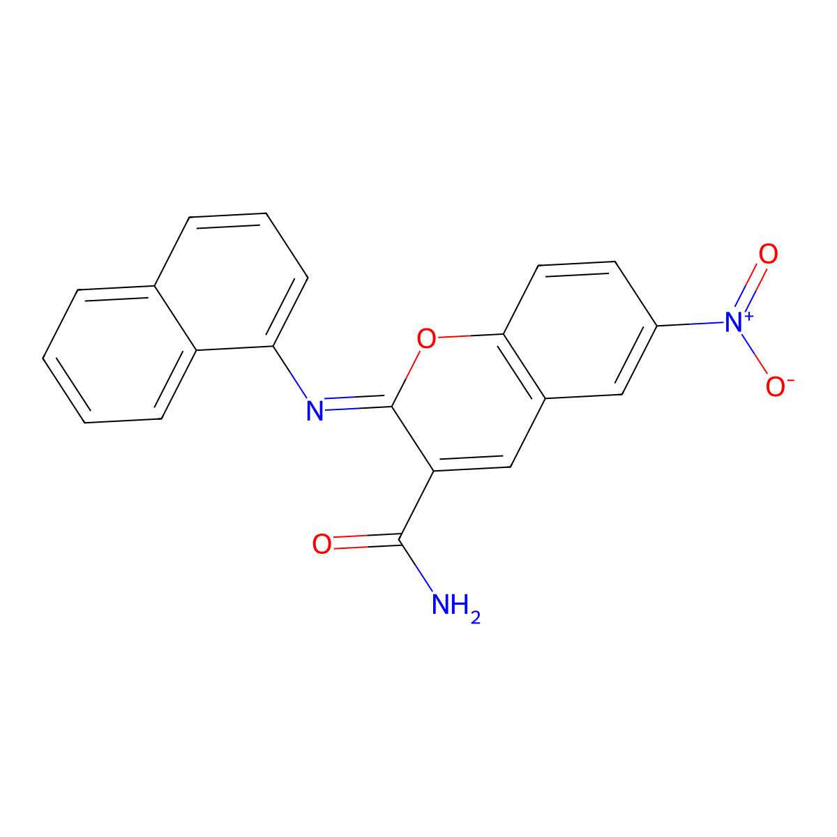 2-Naphthalen-1-ylimino-6-nitrochromene-3-carboxamide molecular structure, CAS 329690-09-7