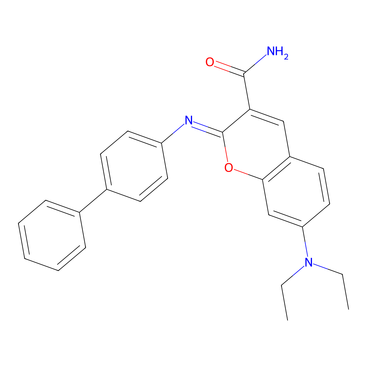 (2Z)-2-({[1,1'-biphenyl]-4-yl}imino)-7-(diethylamino)-2H-chromene-3-carboxamide molecular structure, CAS 329690-16-6