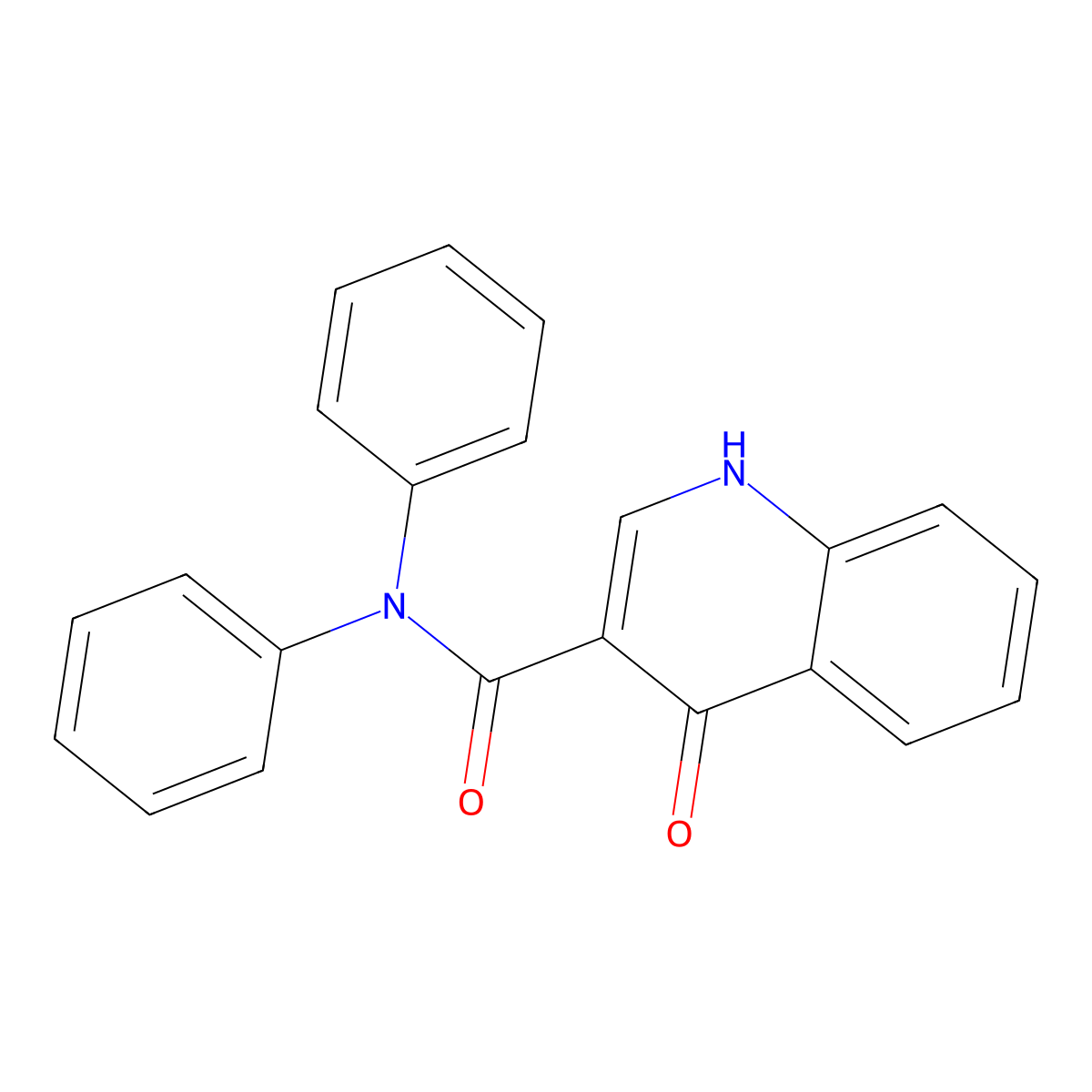 (4-oxo(3-hydroquinolyl))-N,N-dibenzamide molecular structure, CAS 329691-91-0