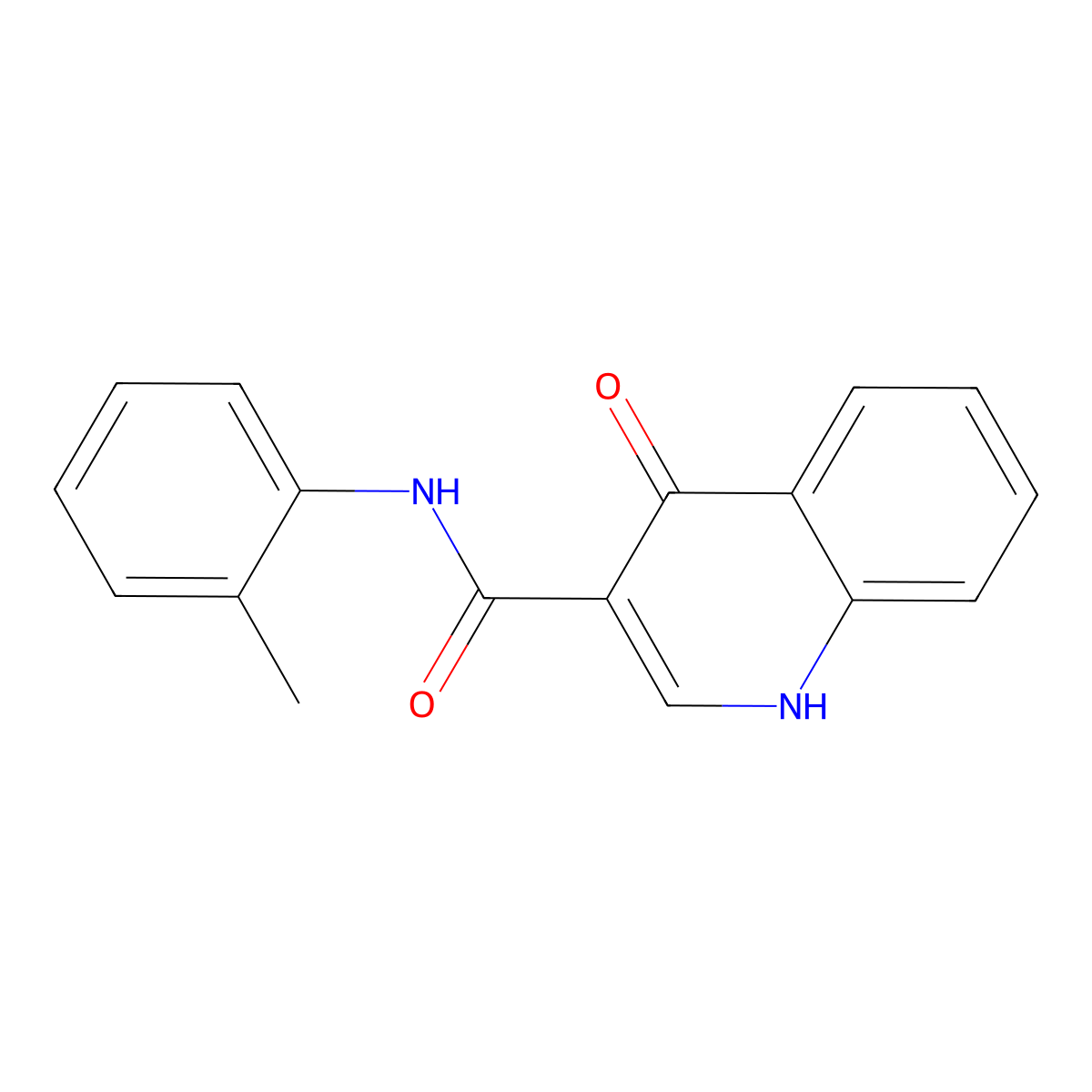 1,4-dihydro-N-(2-methylphenyl)-4-oxo-3-Quinolinecarboxamide molecular structure, CAS 329691-97-6