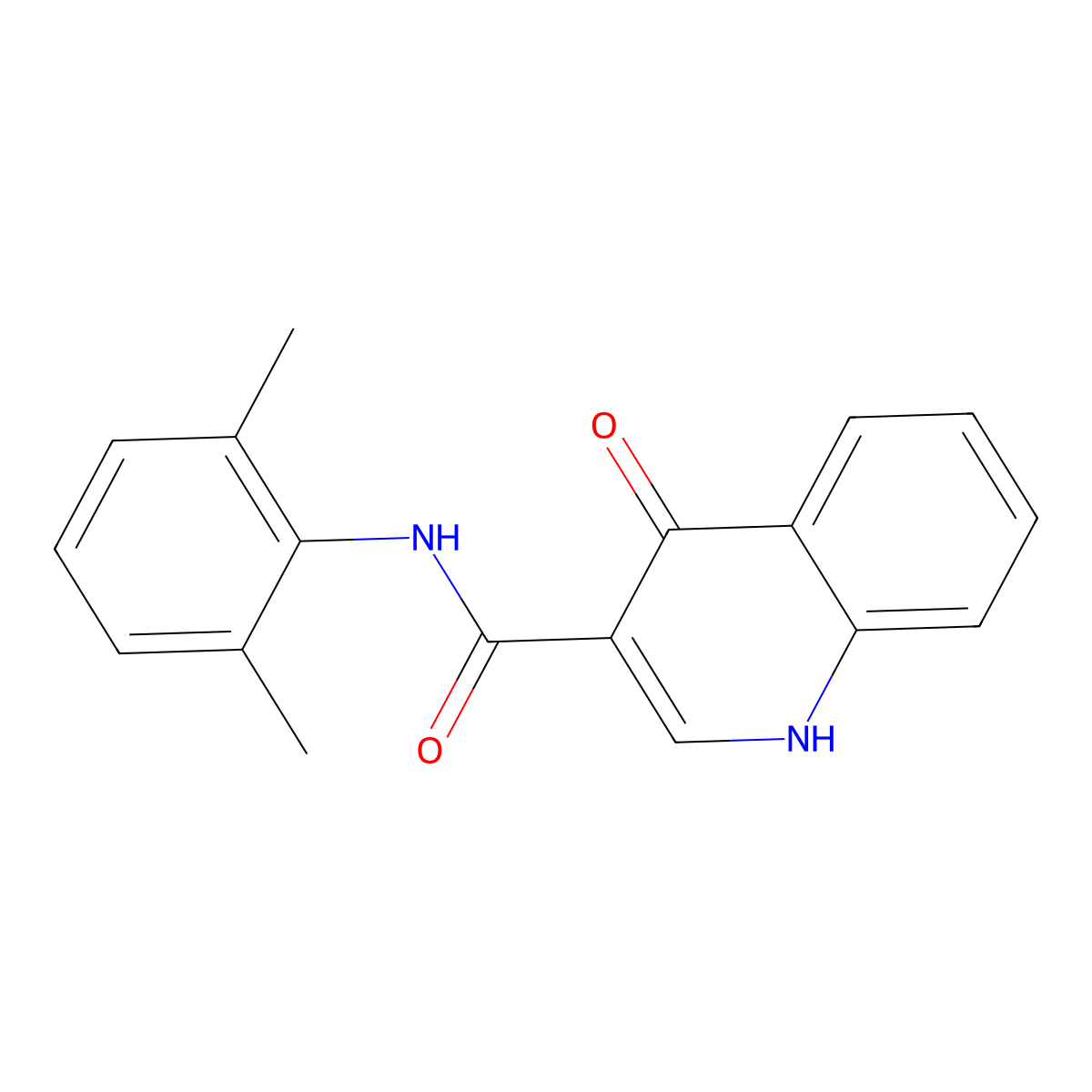N-(2,6-dimethylphenyl)-4-oxo-1H-quinoline-3-carboxamide molecular structure, CAS 329692-01-5
