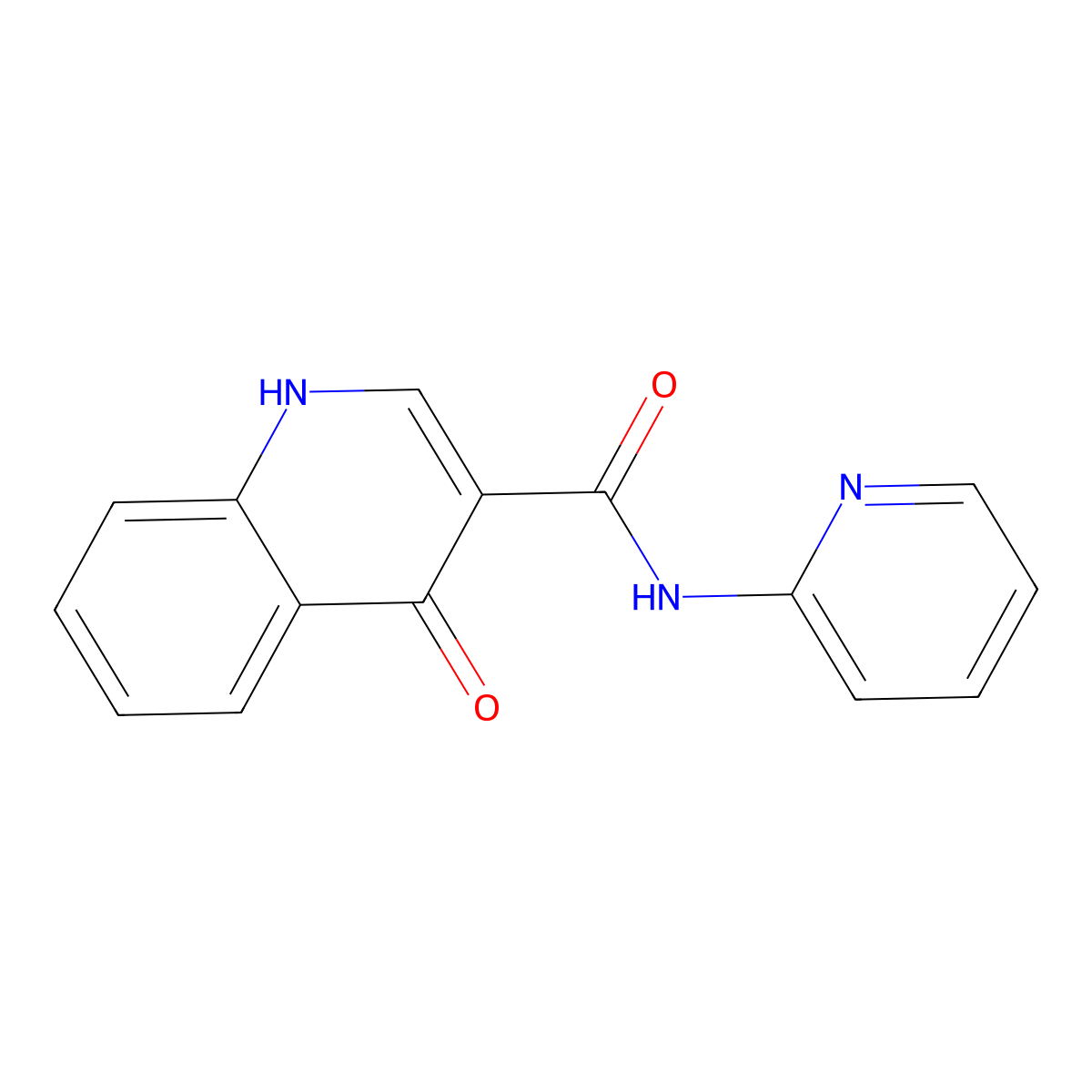 4-hydroxy-N-(pyridin-2-yl)quinoline-3-carboxamide molecular structure, CAS 329692-14-0