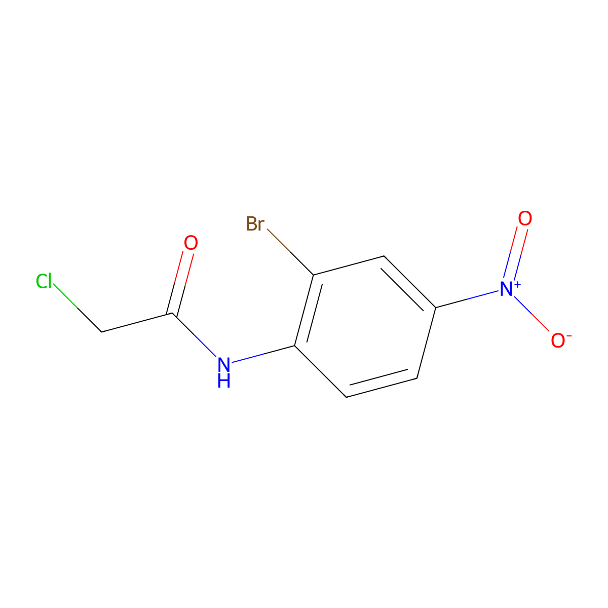 N-(2-bromo-4-nitrophenyl)-2-chloroacetamide molecular structure, CAS 329694-86-2