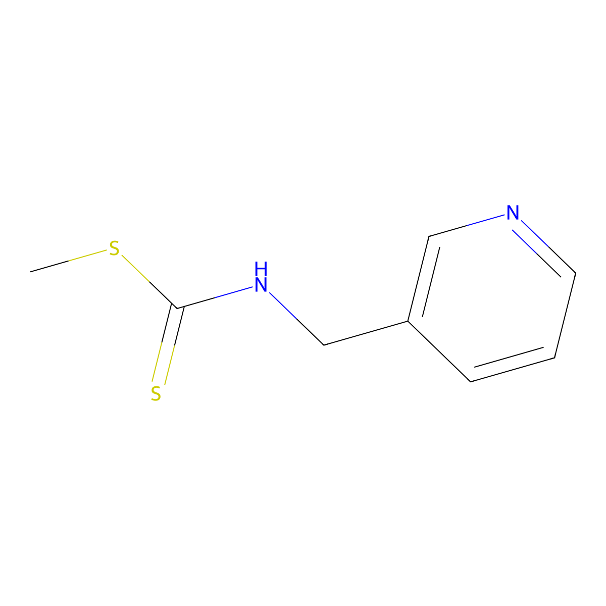 methyl N-(3-pyridinylmethyl)carbamodithioate molecular structure, CAS 329695-20-7