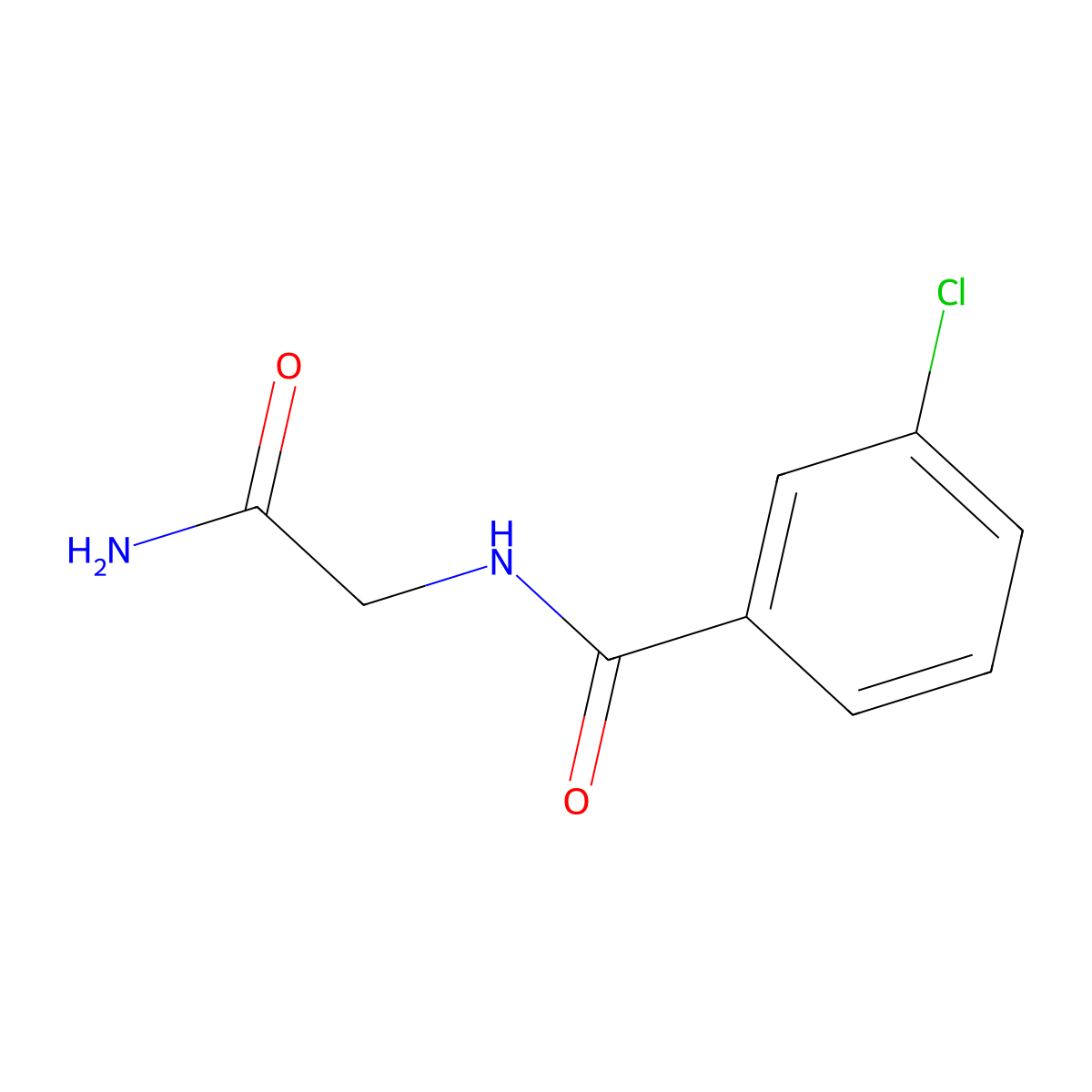 N-(2-Amino-2-oxoethyl)-3-chlorobenzamide molecular structure, CAS 329695-26-3