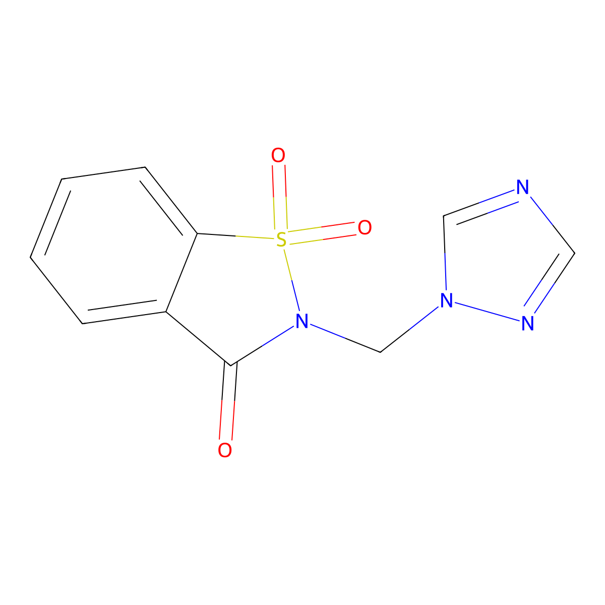 2-(1H-1,2,4-triazol-1-ylmethyl)-1H-1,2-benzisothiazole-1,1,3(2H)-trione molecular structure, CAS 329695-39-8