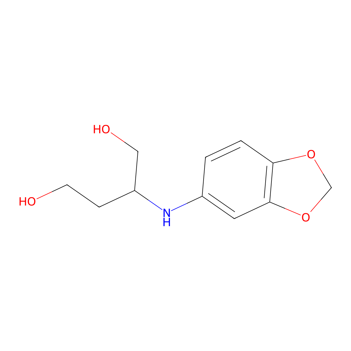 2-(1,3-Benzodioxol-5-ylamino)-1,4-butanediol molecular structure, CAS 329695-73-0