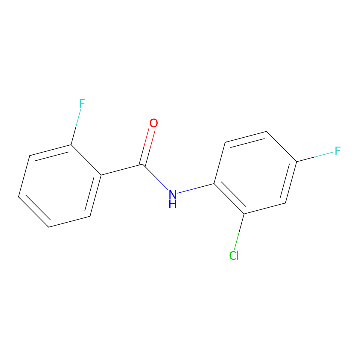 N-(2-chloro-4-fluorophenyl)-2-fluorobenzamide molecular structure, CAS 329698-63-7