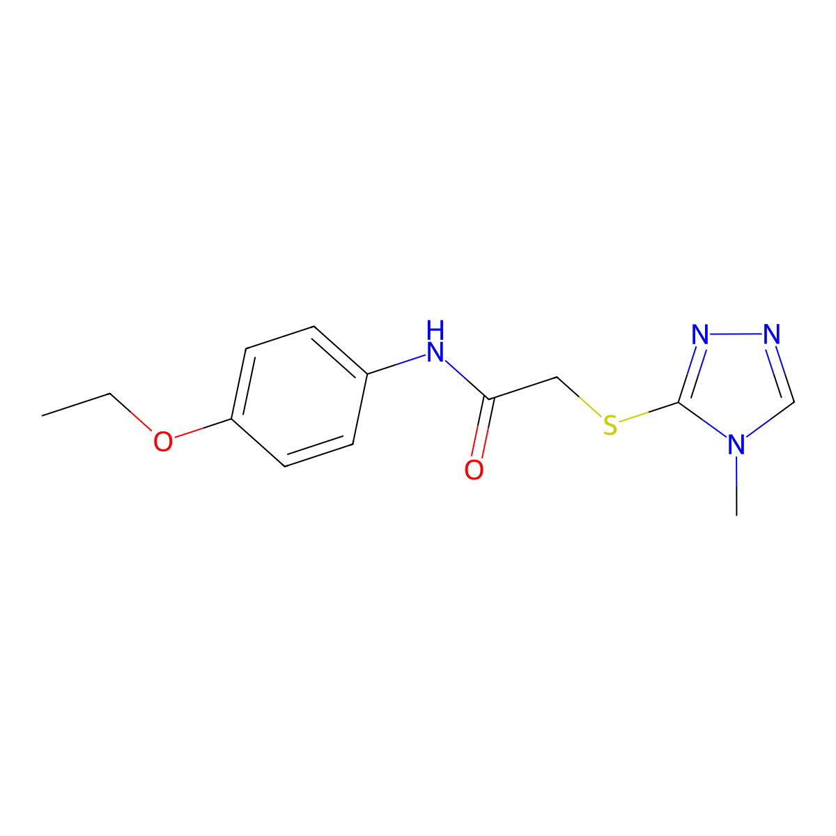 N-(4-ethoxyphenyl)-2-[(4-methyl-4H-1,2,4-triazol-3-yl)sulfanyl]acetamide molecular structure, CAS 329699-04-9