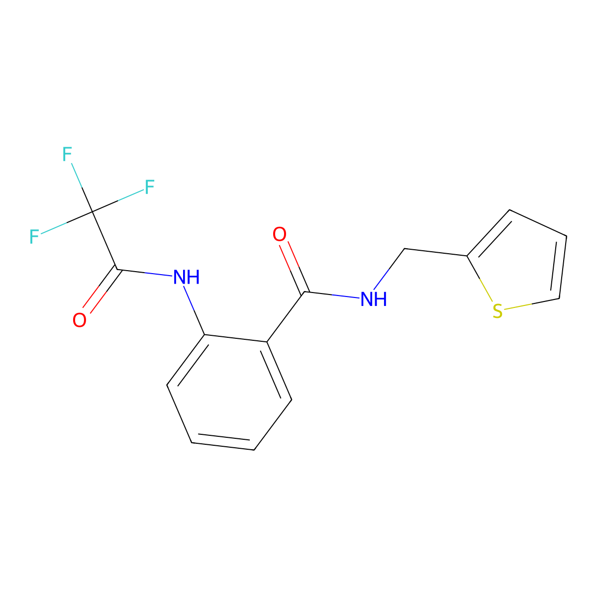 N-(2-thienylmethyl)-2-[(2,2,2-trifluoroacetyl)amino]benzenecarboxamide molecular structure, CAS 329699-44-7