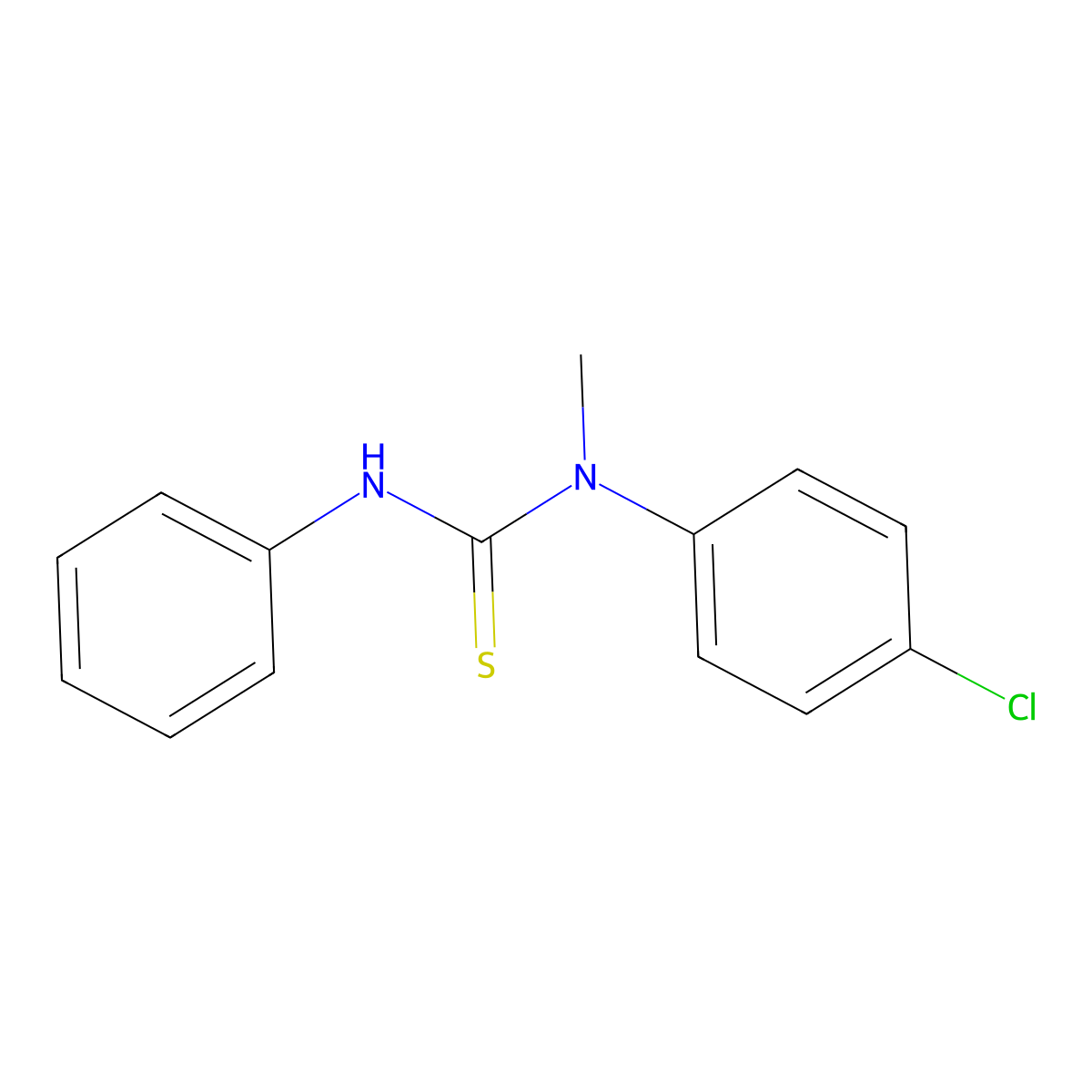 N-(4-Chlorophenyl)-N-methyl-N'-phenylthiourea molecular structure, CAS 329699-55-0