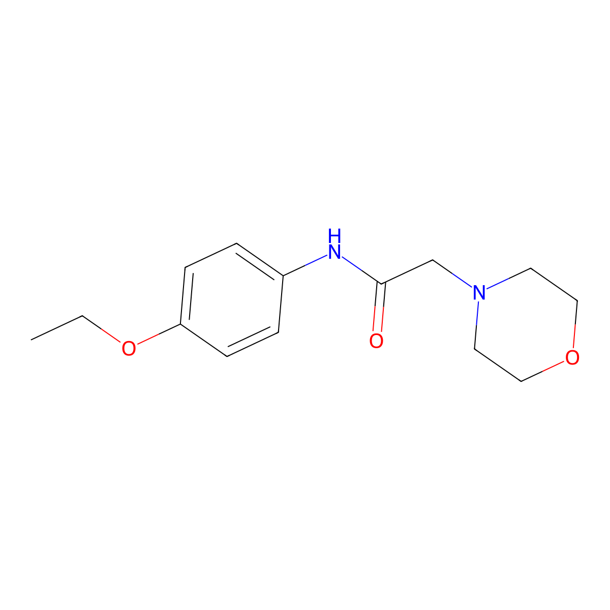 N-(4-ethoxyphenyl)-2-morpholinoacetamide molecular structure, CAS 329699-75-4