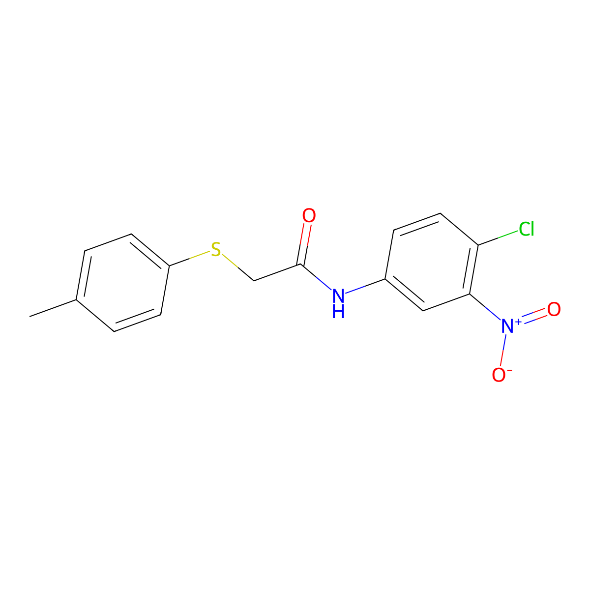 N-(4-chloro-3-nitrophenyl)-2-[(4-methylphenyl)sulfanyl]acetamide molecular structure, CAS 329700-00-7