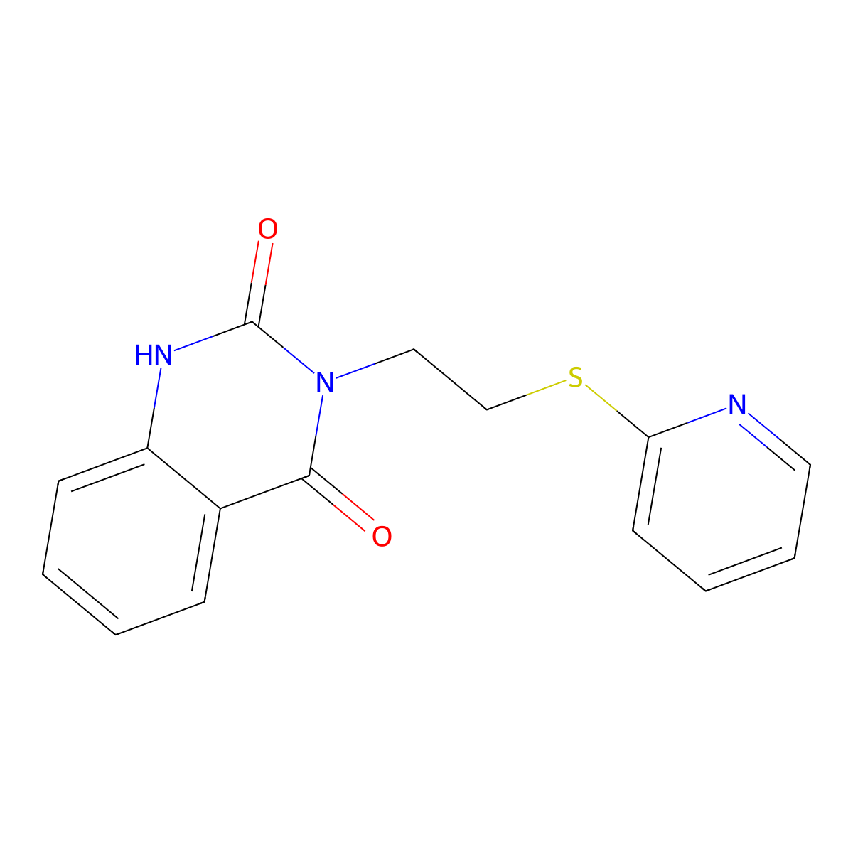 3-[2-(2-pyridinylsulfanyl)ethyl]-2,4(1H,3H)-quinazolinedione molecular structure, CAS 329700-03-0